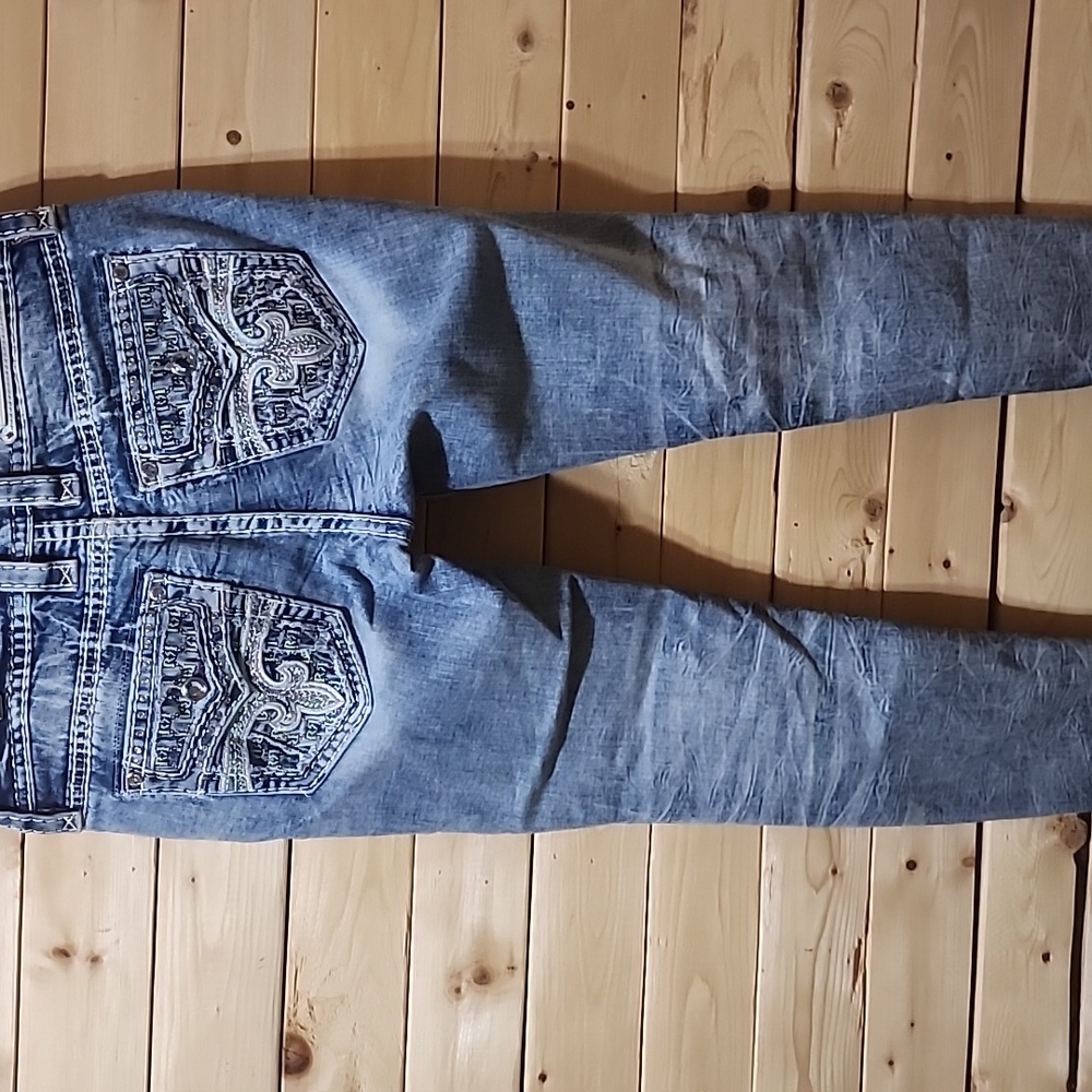 Rock Revival Ankle Skinny Jeans Womens Size 28 Inseam 24in Cotton - Picture 9 of 12